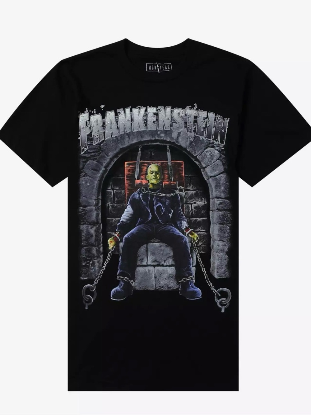 Rock Rebel Universal Monsters Frankenstein Chair Graphic Tee - Black Size 2X
